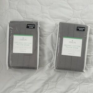 Organic cotton quilted pillow sham set from Under the Canopy. Standard size